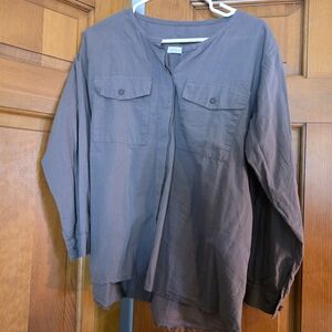 Jesse Kamm Men's Brown Casual Button Down Shirt